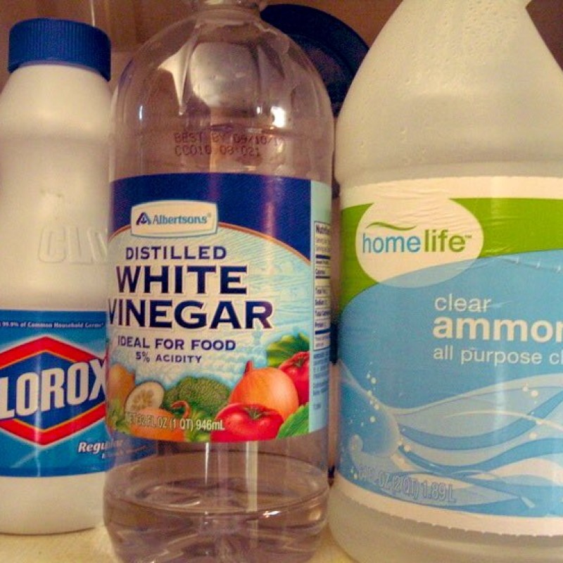 Mixing bleach with cleansers